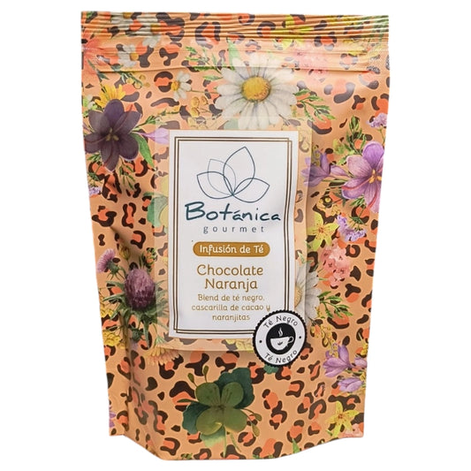 Té negro dulce Chocolate Naranja 90 gramos de té en hoja