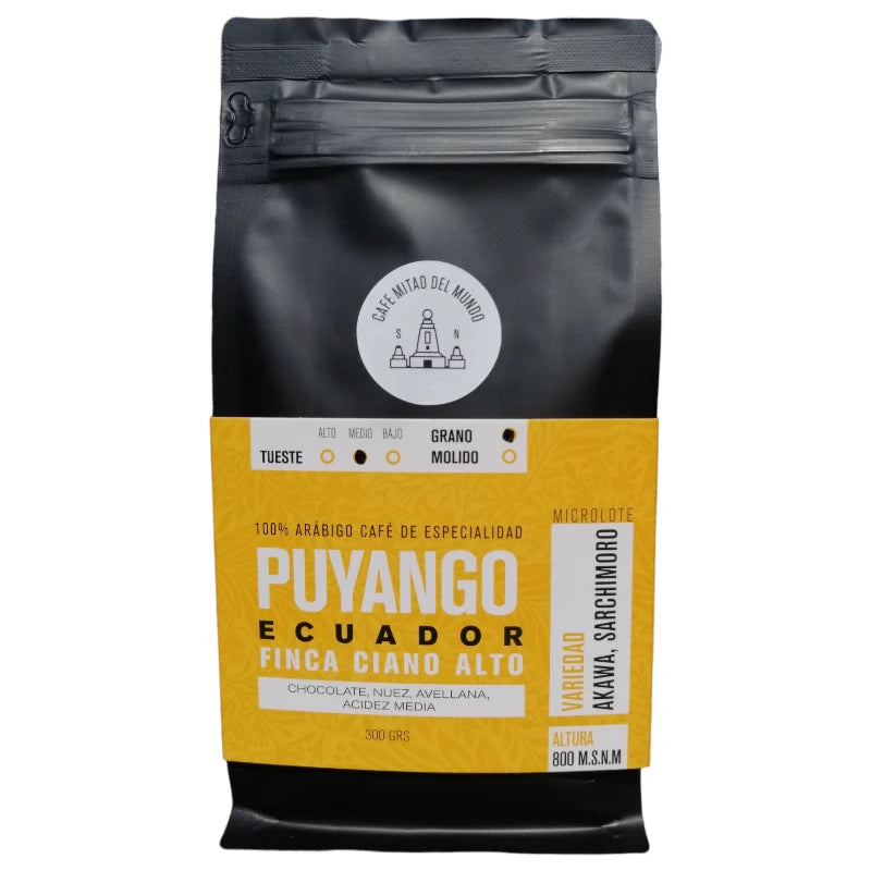 cafe ecuador puyango grano 300 gramos