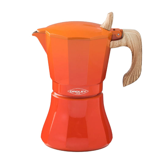 Cafetera italiana Petra naranja 6 tazas - Oroley