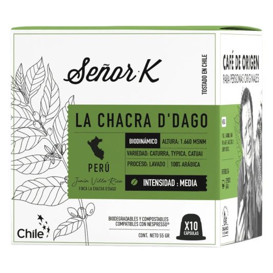 Café Chacra d´Dago Perú cápsulas Nespresso – Señor K