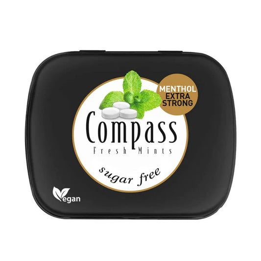 Lata de caramelos mentolados sabor menta extra fuerte