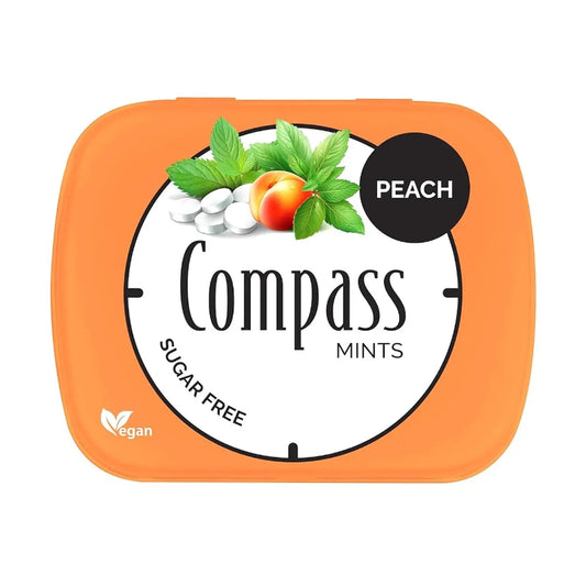 Lata de caramelos mentolados sabor durazno