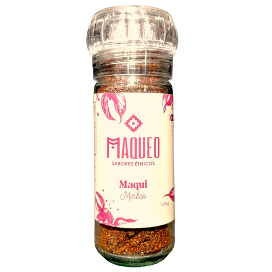 Merkén molido con maqui frasco 100 gramos - Maqueo