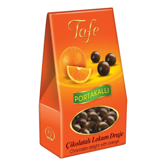 Delicia turca de naranja bañada en chocolate 60 gramos - Tafe