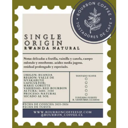 Café molido Ruanda natural Rwanda 250 gramos