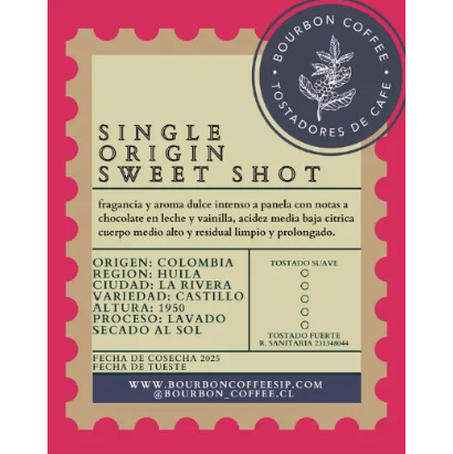 Café molido Colombia Lavado Sweet Shot 250 gramos