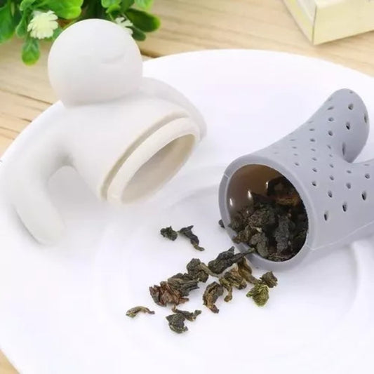 Infusor de silicona con forma de persona, para hacer infusiones Mr tea