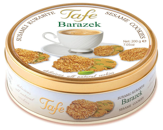 Lata Barazek con galletas de pistacho y sesamo 200 gramos - Tafe