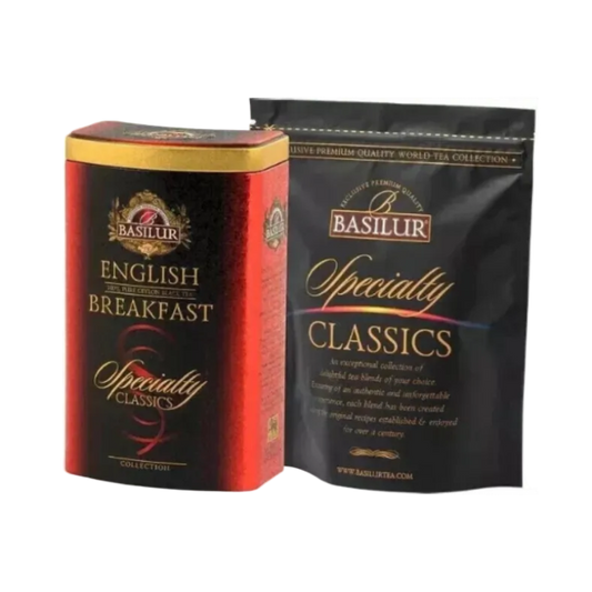 Lata con té negro tradicional English Breakfast 100 gramos de té en hoja