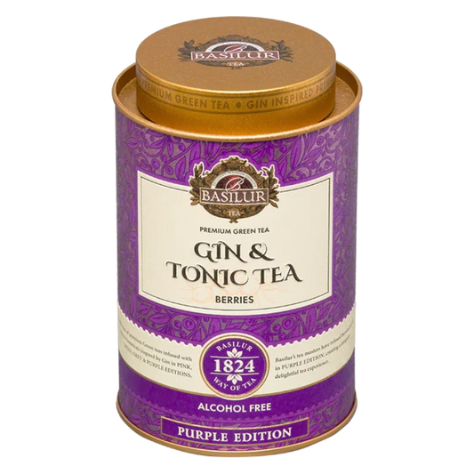 Té con sabor Gin Tonic Berries lata 25 pirámides - Basilur
