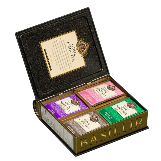 Libro té verde con sabor Gin Tonic surtido 32 bolsitas negro - Basilur
