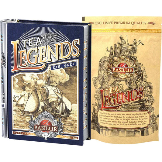 Libro té negro Tea Legends Earl Grey 100 gramos - Basilur