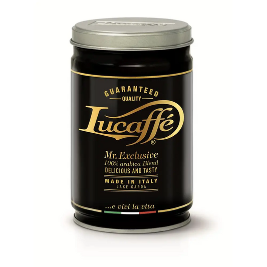 Café molido Mr. Exclusive lata negra 250 gramos - Lucaffé