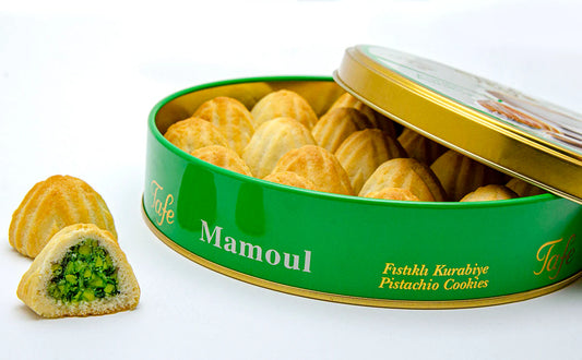 Galletas Mamoul rellenas con pistacho lata - Tafe