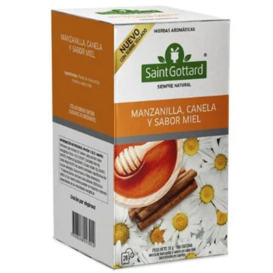 Infusión herbal Manzanilla, canela y miel 20 bolsitas