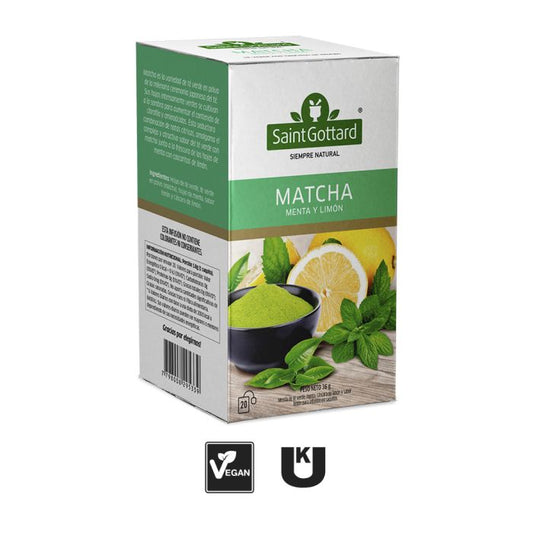 Té matcha con menta y limón en bolsitas – Saint Gottard