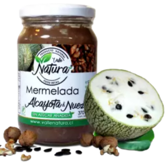 Mermelada de Alcayota y nuez sin azúcar 370 gramos en frasco