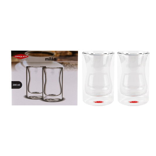 Set 2 Vasos doble fondo Milán 200ml – Oroley