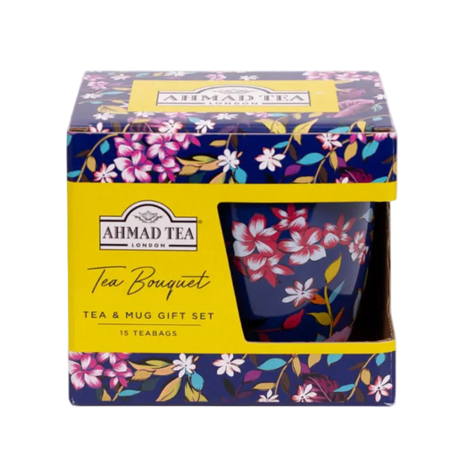Set de regalo té 15 bolsitas con tazón floral