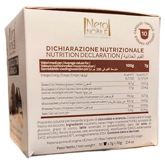 Cápsula Chocolate caliente y naranja – Nero Nobile
