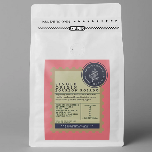 Café en grano Colombia Lavado Bourbon Rosado 250 gramos