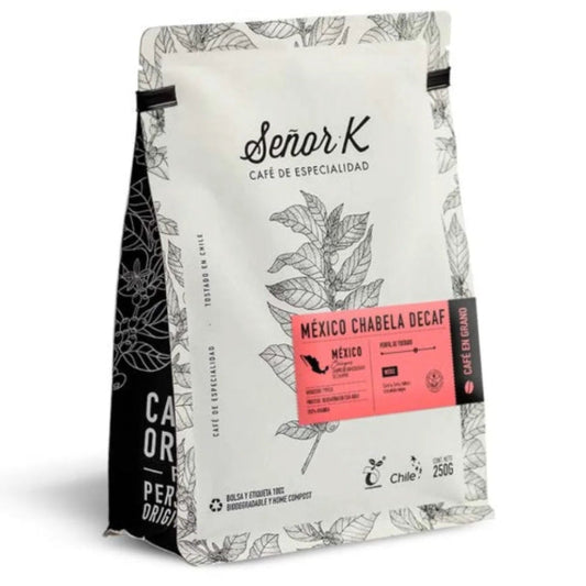 Café molido Mexico Lavado Descafeinado Chabela Decaf 250 gramos
