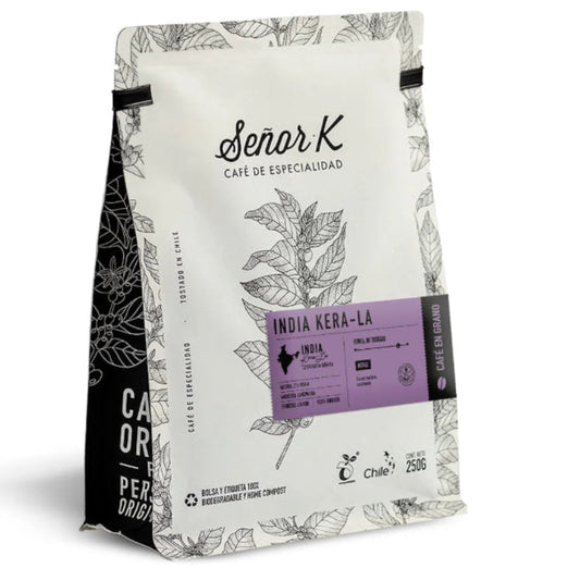 Café en grano India Lavado Kera-la 250 gramos