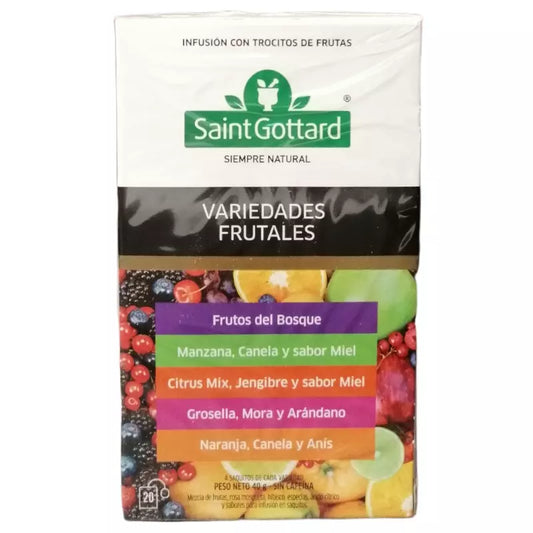 Infusión Variedades Frutales surtido 20 bolsitas – Saint Gottard