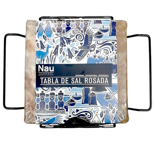 Pack de Tabla de sal 20x20cm y Soporte metálico