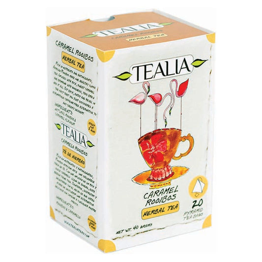 Caja con Infusión herbal Caramel Rooibos 20 bolsas de pirámides