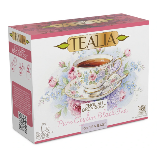 Gift Box English Breakfast Black Tea 100 bolsitas deTé negro puro.
