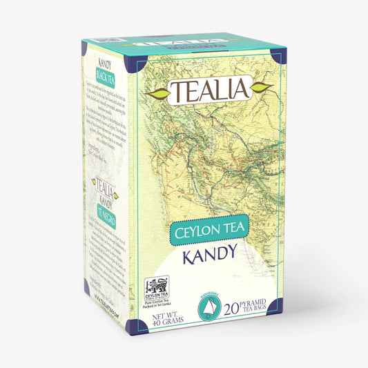 Regional Pyramid Tea Kandy con té negro en 20 bolsas de piramides