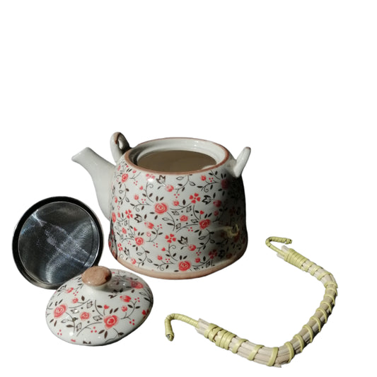Tetera de ceramica Floral