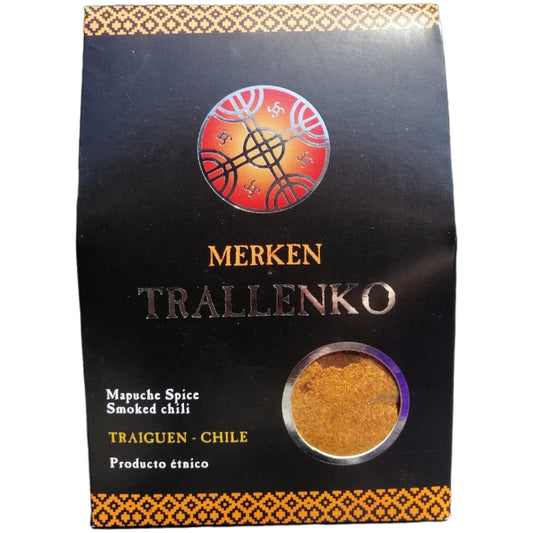Caja con Merkén ahumado 500 gramos