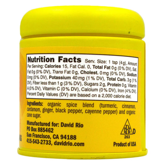 Tarro Turmeric Latte Curcuma leche dorada - David Rio